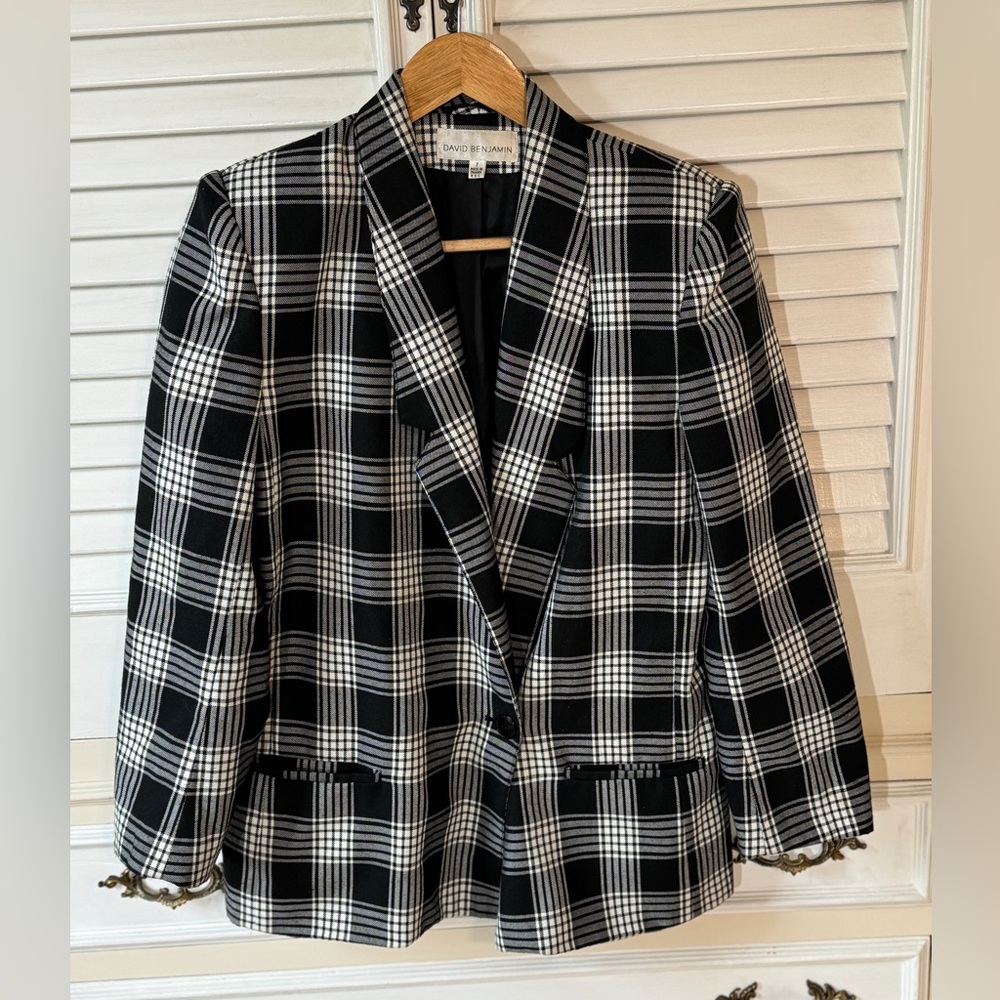 Vintage plaid Blazer